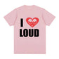 Chief Keef I Love Loud Same Style T Shirt Men's Fashion Hip Hop Short Sleeve T-shirt Casual Oversized T-shirts Streetwear Unisex