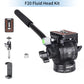 INNOREL F10/F20 Mini Tripod Fluid Head Tilt Head,Metal Camera Video Tripod Head with Arca Swiss Q.R.Plates for Video DSLR Camera