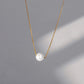 Gargantilla con colgante de perla redonda de plata de ley 925 auténtica de INZATT para mujer, joyería fina, accesorios minimalistas