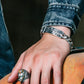 FoYuan Thai Silver Handmade Bracelet Male Domineering Dragon Head Bracele Fashion Retro Chinese Style Hip-Hop Punk Jewelry