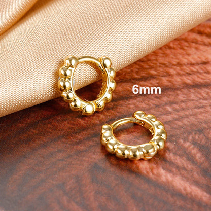 Pendientes de aro pequeños de acero inoxidable con forma de flor para mujer, aretes coreanos de circonita y cristal para cartílago, joyería para piercing, 2023