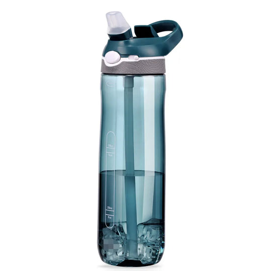 Bouteille d'eau en Tritan 750 ml/1 000 ml avec paille, écologique et durable, idéale pour la gym, le fitness et les sports de plein air.