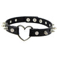 Gargantilla gótica unisex para mujer y niña, collar de cuero con remaches, estilo rock, Kpop, punk, gargantilla negra, collar genial.
