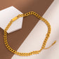 Exaggerated Stainless Steel Cuban Chain Choker Necklace for Women In Hip-hop Style