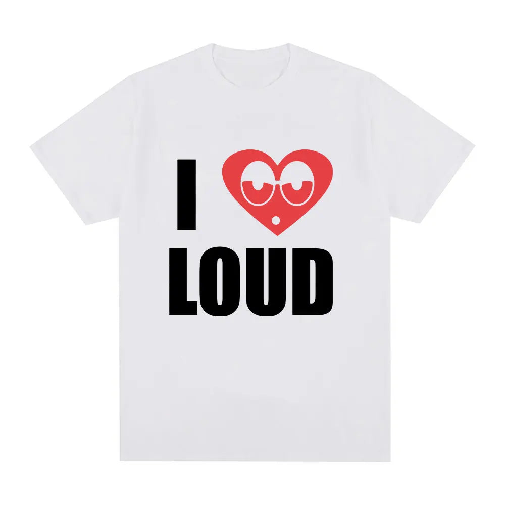 Chief Keef I Love Loud Same Style T Shirt Men's Fashion Hip Hop Short Sleeve T-shirt Casual Oversized T-shirts Streetwear Unisex