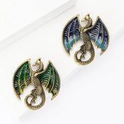 New Enamel Giant Winged Dragon Brooch for Women Unisex Rhinestone Dragon Brooches Event Party Backpack Decoration Clothes Access