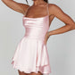 Women Tie-Up Romper Sling Backless Bandage Cross Jumpsuits Fashion Sleeveless Satin Playsuits Summer Streetwear Outerwear