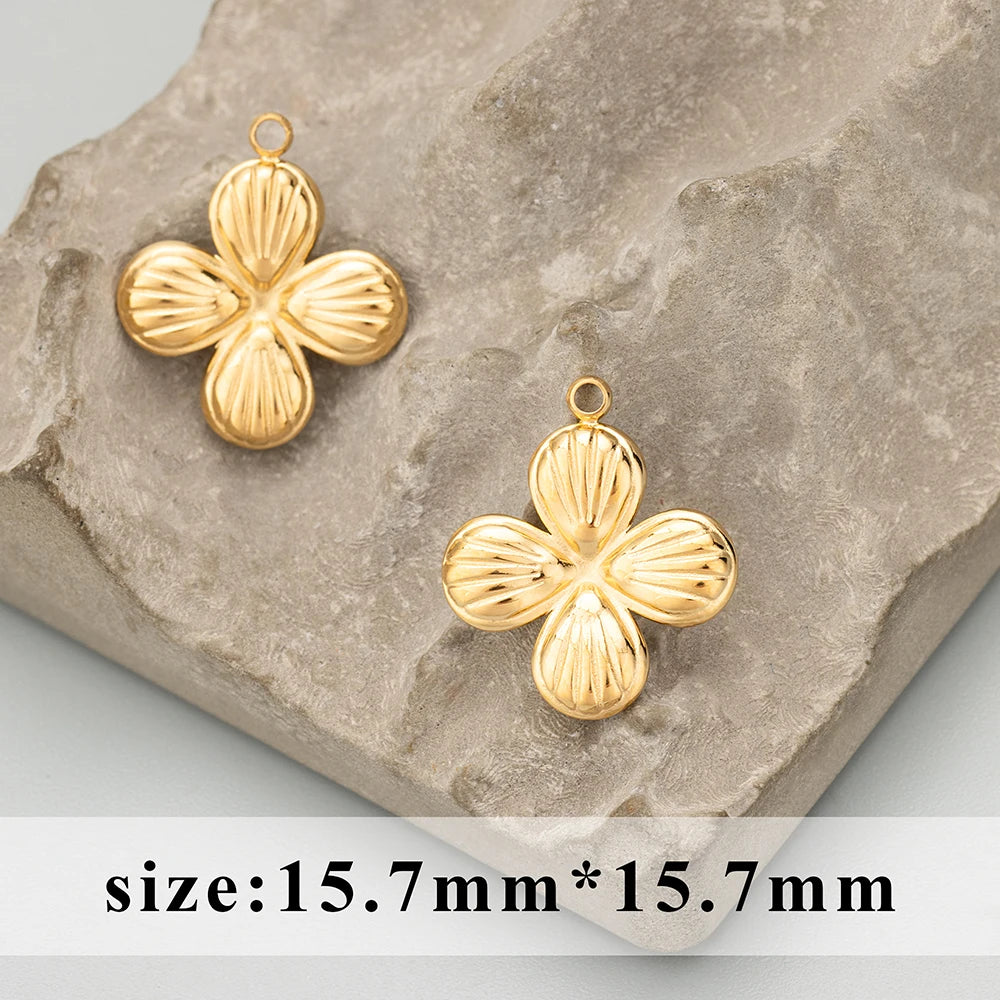 GUFEATHER MD88, accesorios de joyería, acero inoxidable 316L, sin níquel, accesorios de bricolaje, dijes, colgantes de bricolaje, fabricación de joyas, 4 piezas/lote