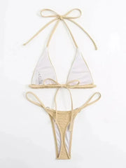 2024 New Sexy Mini Bikini Micro Extreme String Swimwear Bikini Set Summer Female Padded Brazilian Thong Bathing Suit Swimsuit