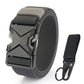HSSEE New 105cm to 125cm Elastic Belt for Men Metal Buckle Quick Release Military Tactical Belt Soft Nylon Casual Belt Male