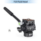 INNOREL F10/F20 Mini Tripod Fluid Head Tilt Head,Metal Camera Video Tripod Head with Arca Swiss Q.R.Plates for Video DSLR Camera