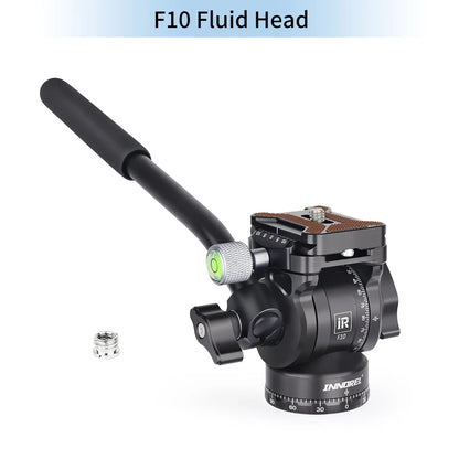 INNOREL F10/F20 Mini Tripod Fluid Head Tilt Head,Metal Camera Video Tripod Head with Arca Swiss Q.R.Plates for Video DSLR Camera