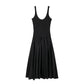 TRAF 2024 Pleated Long Dresses for Women Slip Corset Maxi Dress Woman Sexy Backless Prom Dresses Woman Wide Straps Dress Women