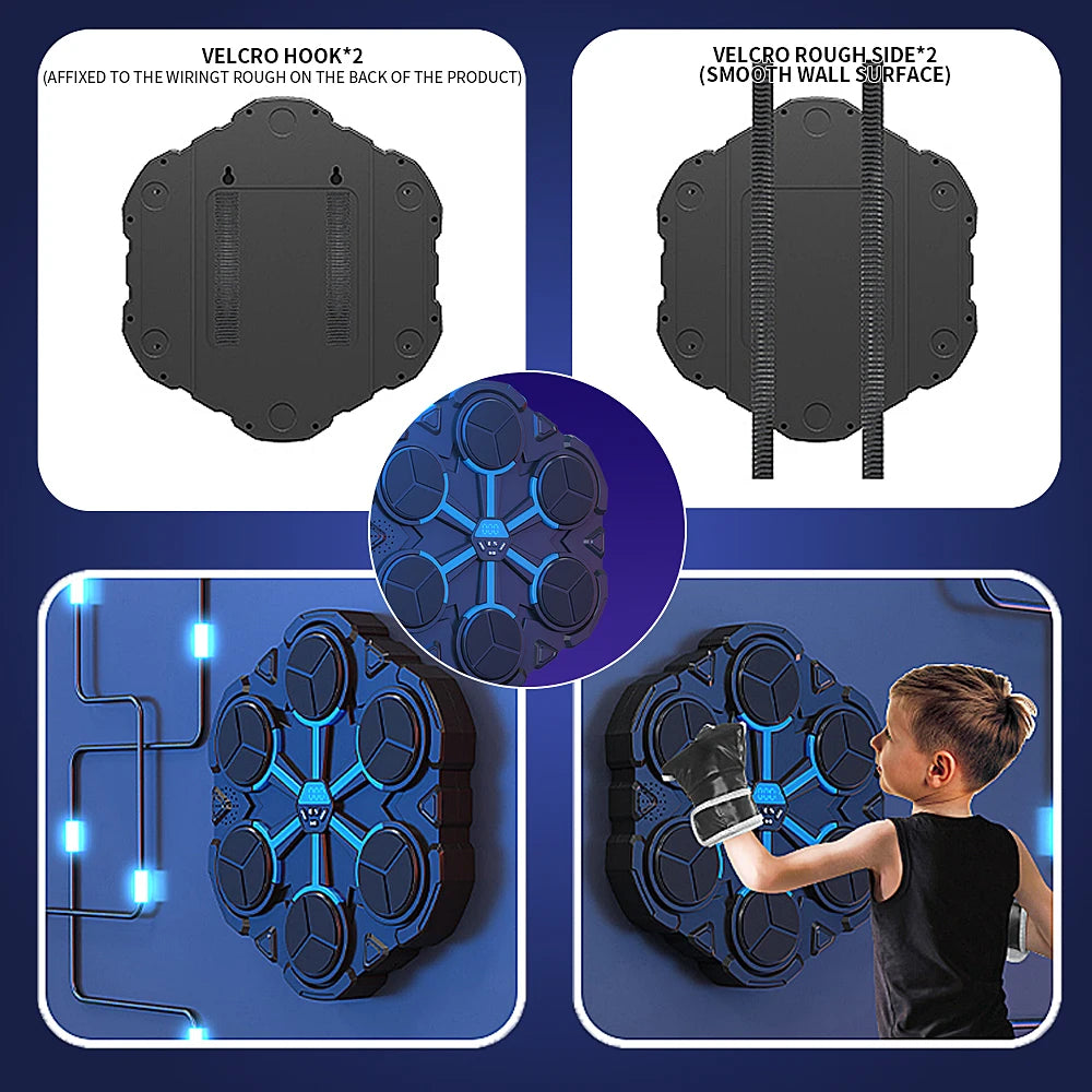 Boxing Music Machine Children's Boxing Wall Target Home Wall-Mounted Boxing Machine Six-Target Intelligent Boxing Training