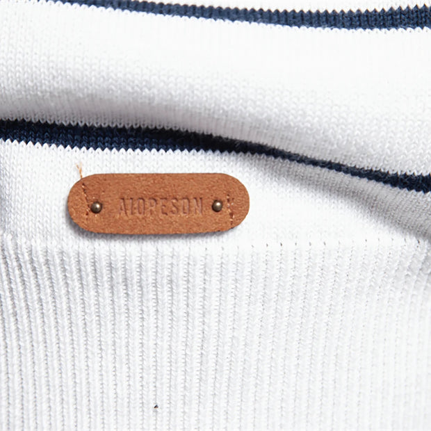 AIOPESON New O-neck Cotton Pullover Men's Sweater Striped Casual Autumn and Winter High Quality Knitted Sweaters for Men