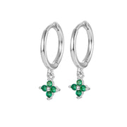 2023 New Fashion Stainless Steel Flower Small Hoop Earrings Women Korean Crystal Zirconia Cartilage Earrings Piercing Jewelry