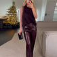 Street Sequin Pants Women Loose High Waist Wide Legs Shiny Trousers Female 2025 Spring Fashion Straight Chic Streetwears Lady