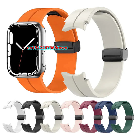 Correa magnética para Apple Watch Ultra 2 (49 mm, 45 mm, pulsera de silicona para iWatch Series 9, 8, SE, 7, 5, 3, 44 mm, 45 mm, 40 mm, 41 mm, 42 mm y 49 mm)