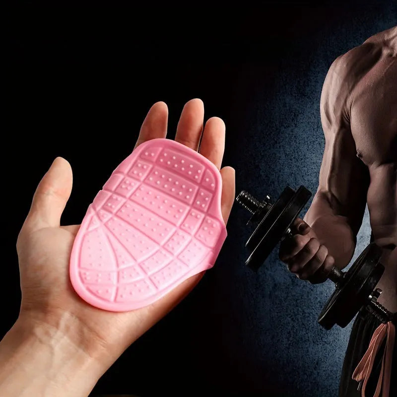 2pc silicone palm protection sports fitness dumbbell weightlifting silicone gloves anti wear, anti cocoon, anti slip, horizontal