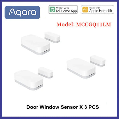 Sensor de puerta y ventana inteligente Aqara Zigbee Mini, sensor de puerta con conexión inalámbrica, alarma para casa inteligente Mijia Mi Home Gateway HomeKit