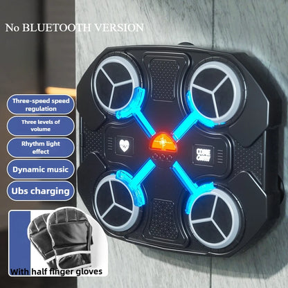 Máquina de boxeo inteligente con música Bluetooth, equipo de entrenamiento de boxeo, simulador de boxeo inteligente para niños, práctica en casa