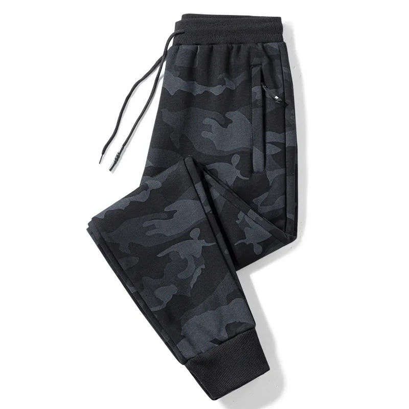 Thin Camouflage Joggers Men Zipper Pocket Streetwear Sweatpant Sportswear Jogging Sport Pants Tracksuit Trousers Plus 5XL Z1