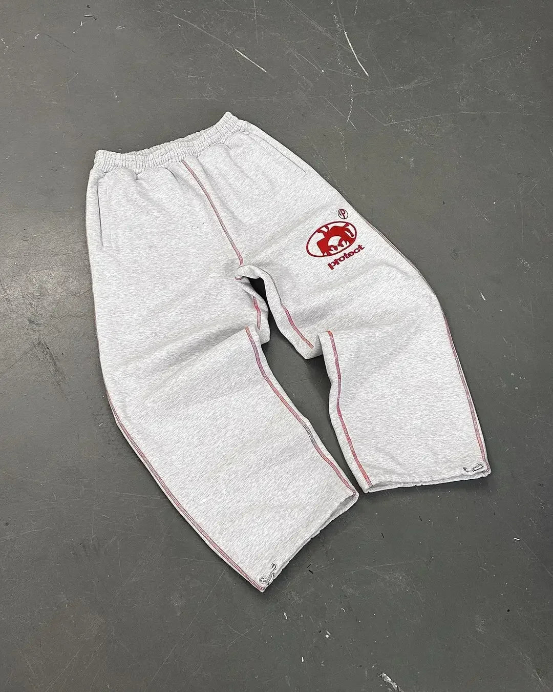 Streetwear Sweatpants Y2K Pants Harajuku Gothic Hip Hop Stripes Embroidery Baggy Casual Pants Womens Elastic Waist Jogging Pants