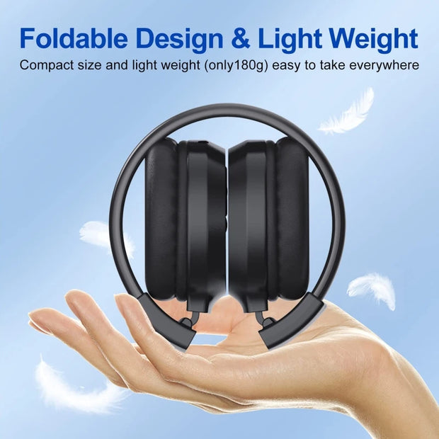 Portable FM Radio Rechargeable Headphone Ear Muffs Foldable Design LCD Display FM Radio Headset Scalable Design