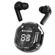 New Crystal TWS Earbuds ENC Audifonos Wireless Earbuds Led Digital Display Transparent Case TWS Earphone