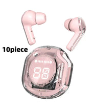 New Crystal TWS Earbuds ENC Audifonos Wireless Earbuds Led Digital Display Transparent Case TWS Earphone