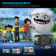 Salange HY320 Smart Android11 4K Projector WiFi6 BT5 390ANSI HD 1920x1080P Home Cinema Pocket Outdoor Office Portable Projector