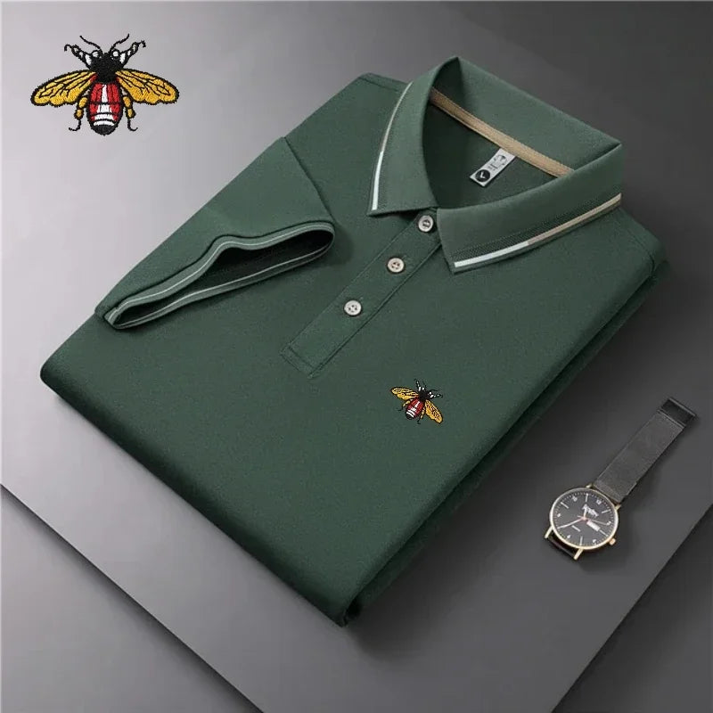 Summer New High Quality Embroidered Polo Shirt, Family Wear, Men's Fashion, Leisure, Breathable, Cool Short Sleeve T-shirt Top