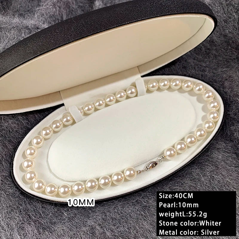 High end Genbao Buckle Design Imitation Pearl Beaded Necklace 2024 Fashion Jewelry For Women's Sexy Collar Chain Accessories