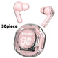 New Crystal TWS Earbuds ENC Audifonos Wireless Earbuds Led Digital Display Transparent Case TWS Earphone