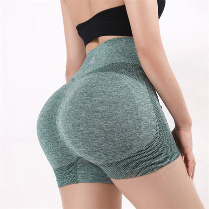 Short de yoga d'été taille haute pour femme, short de fitness, style motard, effet pêche, effet liftant, legging slim, tenue de sport