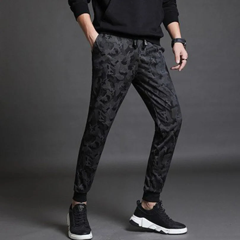 Thin Camouflage Joggers Men Zipper Pocket Streetwear Sweatpant Sportswear Jogging Sport Pants Tracksuit Trousers Plus 5XL Z1