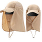 Sombrero transpirable de secado rápido con solapa de cuello desmontable y protección UV para pesca y actividades al aire libre - Unisex