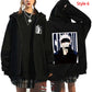 New Anime Satoru Gojo Graphic Print Zipper Hoodie Women Men Fashion Fall/Winter Y2k Zipper Hooded Sweatshirt Coat