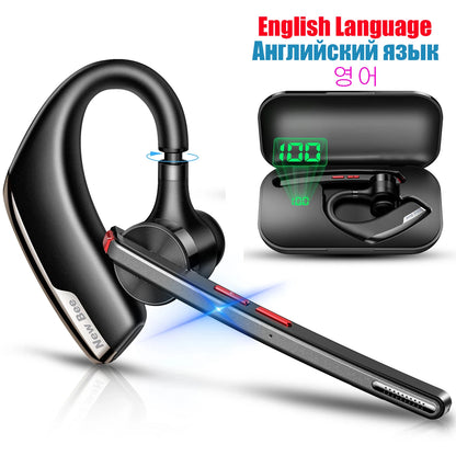 New Bee M51 Wireless Bluetooth 5.2 Headset with 500mAh Battery Dual-Mic CVC8.0 Noise Cancelling Business Driving Earbuds Mute