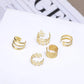 5Pcs/set Ear Clip Set for WOMEN'S Personalized Minimalist C- shaped Ear Bone Clip Set with Ear Accessories without Ear Holes