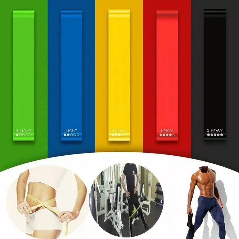 Bandas de resistencia deportivas de varios colores para yoga, equipo de gimnasio, TPE, bandas elásticas para fitness en casa, entrenamiento de fuerza para Pilates.