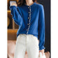 Women Clothes Simple Solid Casual Soft Sweaters Spring Autumn New Button Fashion Pearl Knitted Pullovers Female Knitwear