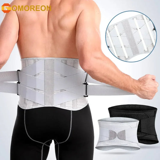 Back Support Lower Back Brace provides Back Pain Relief - Lumbar Support Belt for Men Women Keeps Your Spine Straight Safe