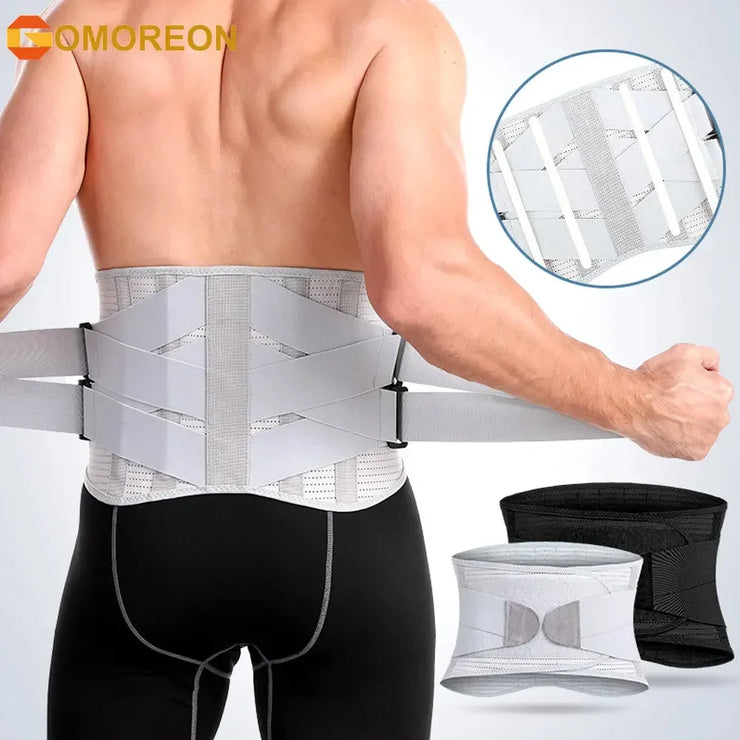 Back Support Lower Back Brace provides Back Pain Relief - Lumbar Support Belt for Men Women Keeps Your Spine Straight Safe