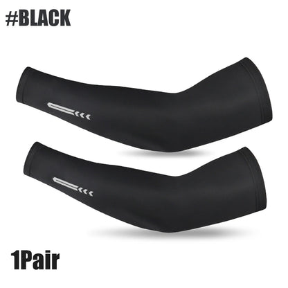 1 par de mangas de brazo transpirables con protección UV para correr, enfriar, UPF 50, para fitness, baloncesto, coderas, deportes, ciclismo y exteriores.