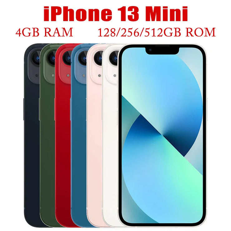 Apple iPhone 13 Mini 5G 4GB RAM 128/256/512GB ROM A15 Mobile Phone Unlocked 5.4"  Bionic Face ID NFC CellPhone IOS SmartPhone