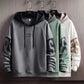 Sudadera holgada con capucha y estampado de letras para hombre, chaqueta de manga larga con forro polar, estilo coreano, informal y a la moda, para otoño e invierno