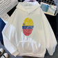 Sudadera con capucha venezolana para mujer, estilo gótico con gráficos de anime Y2K, ropa japonesa para mujer