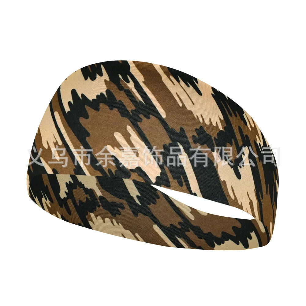 Printing Sports Headbands Sweatband Stretch Elastic Women Yoga Hair Bands Breathable Gym Fitness Running Cycling Tennis Headwrap