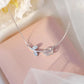 Fashion Tulip Drop Pendant Necklace for Women Luxury Shiny Zircon Accessory Clavicle Chain Necklace Sweet Girl Jewelry Gift 2024